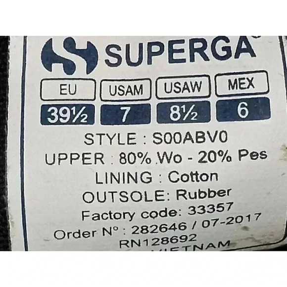 Superga Women’s Shoes Grey Wool Plaid Pattern US 8.5 W / 7 M - Picture 7 of 9